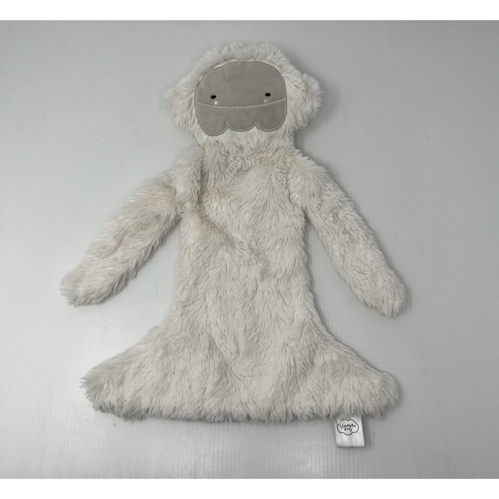 Slumberkins Yeti Snuggler Baby‎ Lovey Security Blanket Soft Cream White Plush